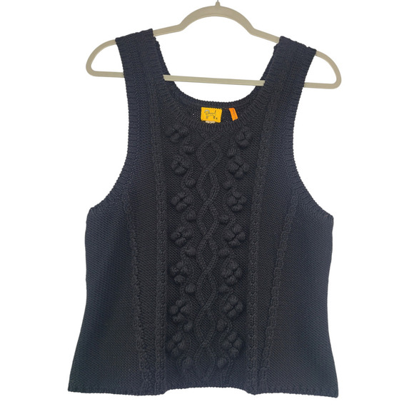 Anthropologie Care Me Purr Wool Cable-Knit Sweater Tank Size Large - Picture 1 of 5